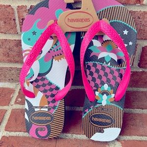 HAVAIANAS Multi-Colored Logo Detailed Ladies Flip Flops